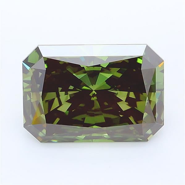 3.02 Ct. Fancy Deep Green Radiant Lab Grown Diamond
