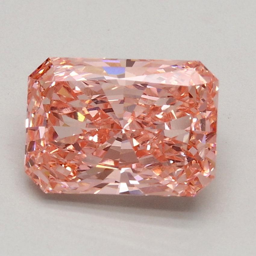 1.51 Ct. Fancy Intense Pink Radiant Lab Grown Diamond