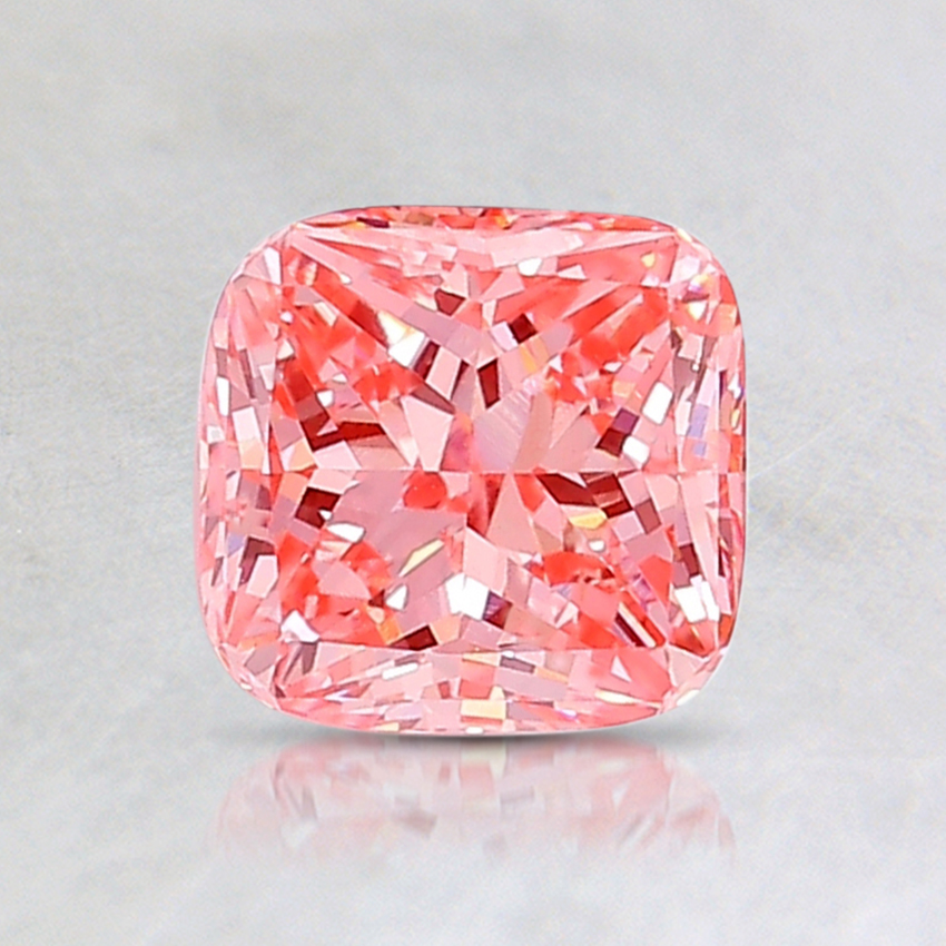 1.00 Ct. Fancy Intense Pink Cushion Lab Grown Diamond