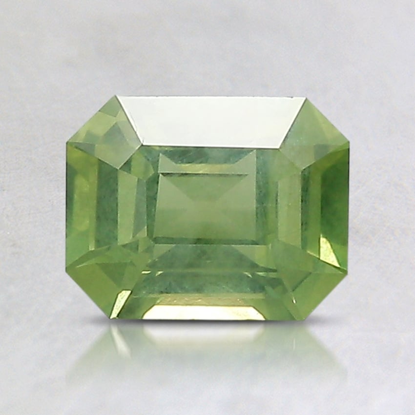 6.9x5.5mm Unheated Green Emerald Montana Sapphire