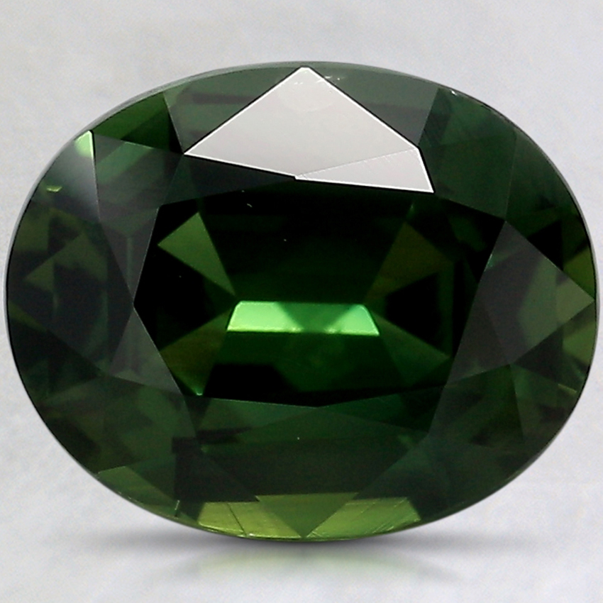 10.6x8.6mm Green Oval Sapphire