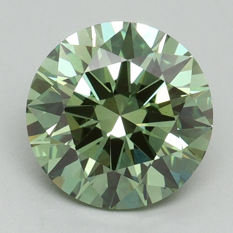 2.01 Ct. Fancy Vivid Green Round Lab Grown Diamond