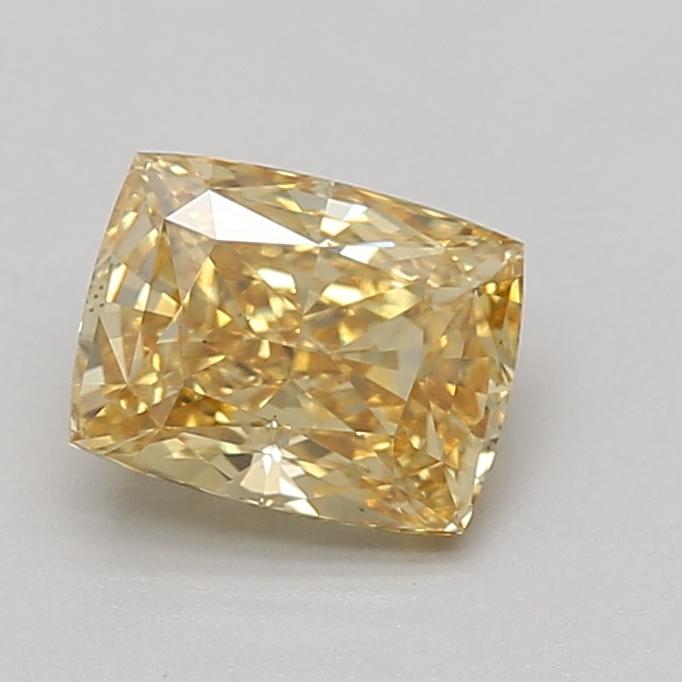 1.55 Ct. Fancy Vivid Yellow Cushion Lab Grown Diamond
