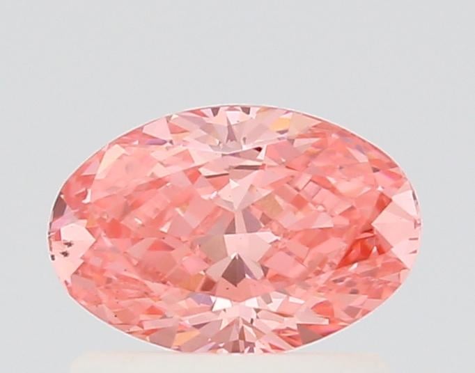 0.77 Ct. Fancy Vivid Pink Oval Lab Grown Diamond