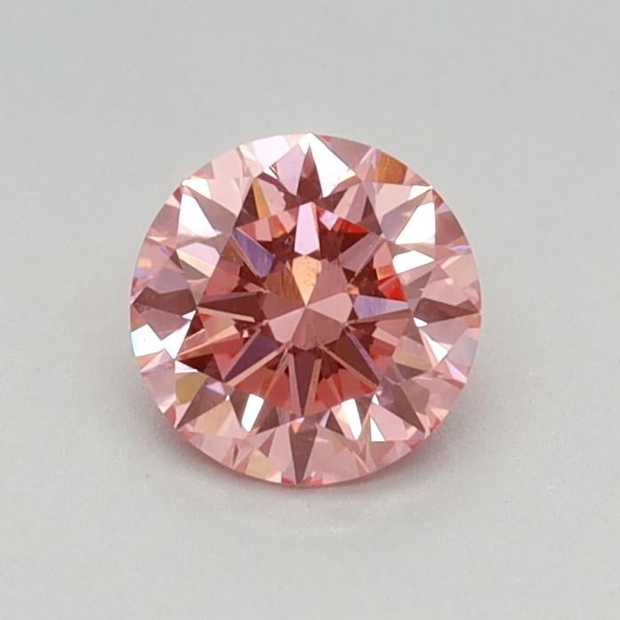 0.45 Ct. Fancy Vivid Pink Round Lab Grown Diamond