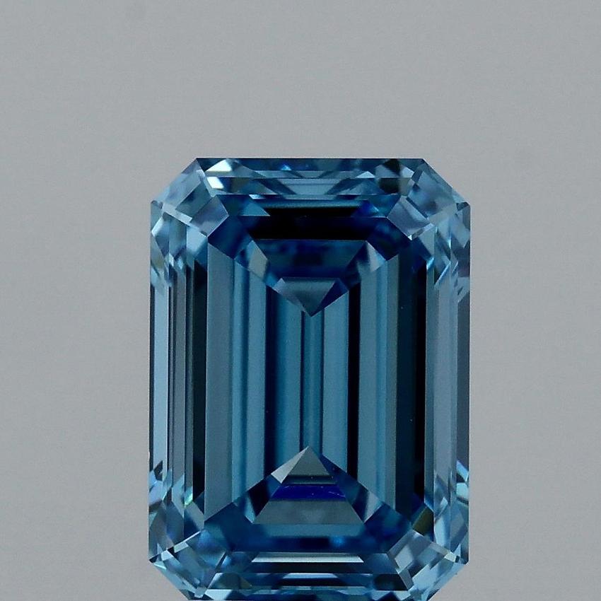 3.02 Ct. Fancy Vivid Blue Emerald Lab Grown Diamond