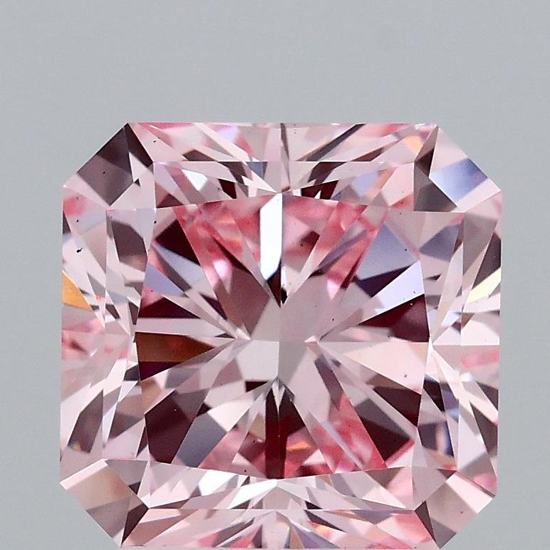 3.26 Ct. Fancy Intense Pink Radiant Lab Grown Diamond