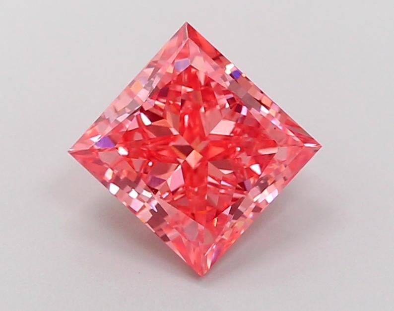 1.99 Ct. Fancy Vivid Pink Princess Lab Grown Diamond