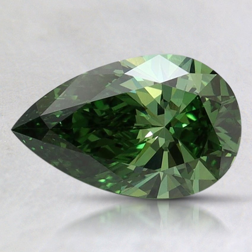 1.04 Ct. Fancy Vivid Pacific Green Pear Lab Grown Diamond