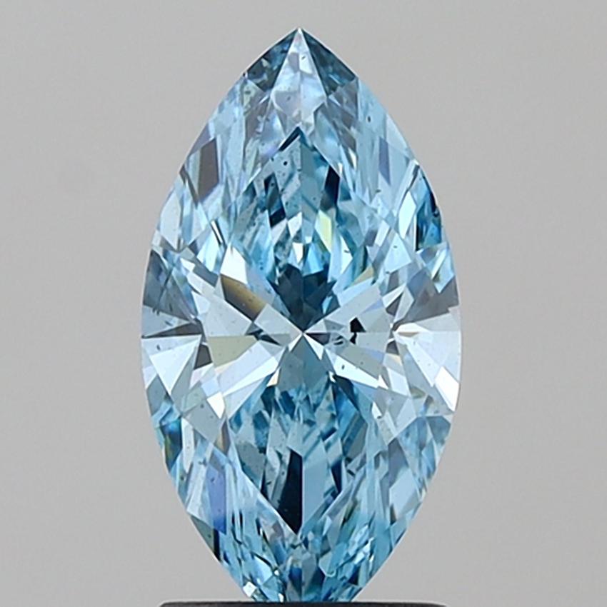 1.51 Ct. Fancy Vivid Blue Marquise Lab Grown Diamond