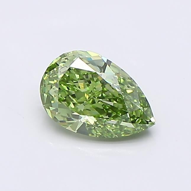 0.70 Ct. Fancy Vivid  Green Pear Lab Grown Diamond