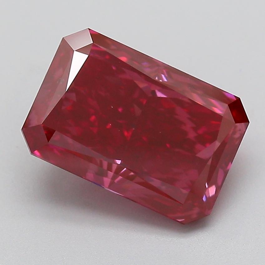 4.68 Ct. Fancy Vivid  Pink Radiant Lab Grown Diamond