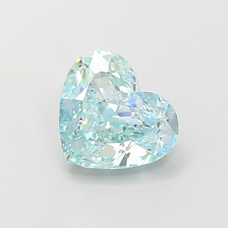 1.28 Ct. Fancy Vivid  Green Heart Lab Grown Diamond