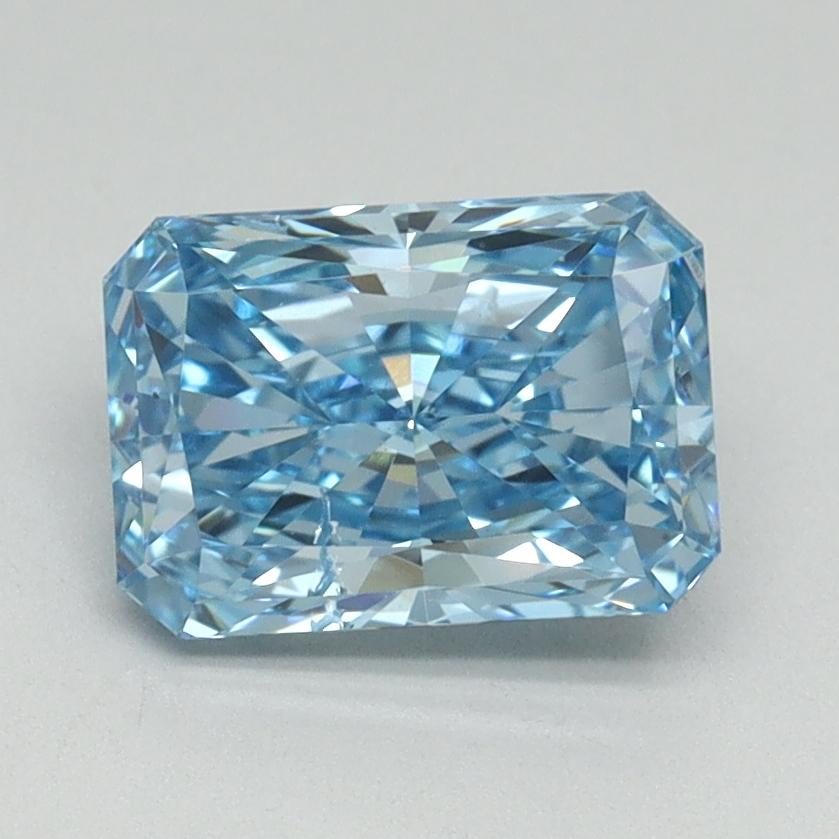 1.52 Ct. Fancy Vivid Blue Radiant Lab Grown Diamond