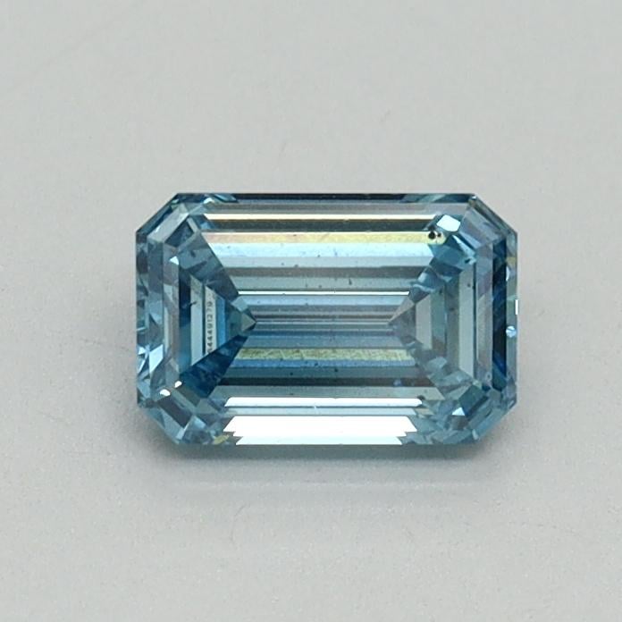 0.52 Ct. Fancy Vivid Blue Emerald Lab Grown Diamond