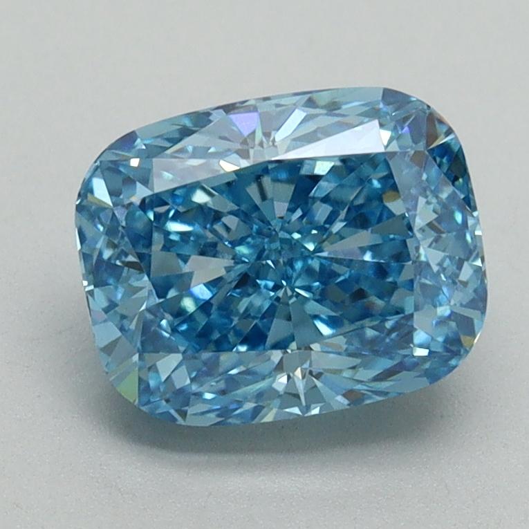 1.80 Ct. Fancy Vivid Blue Cushion Lab Grown Diamond