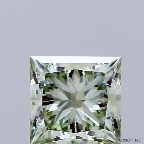 1.23 Ct. Fancy Intense  Green Princess Lab Grown Diamond
