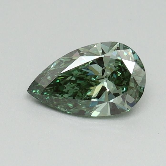 0.40 Ct. Fancy Vivid Pacific Green Pear Lab Grown Diamond
