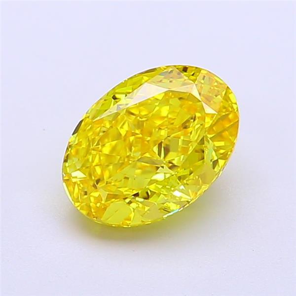 1.87 Ct. Fancy Vivid Yellow Oval Lab Grown Diamond