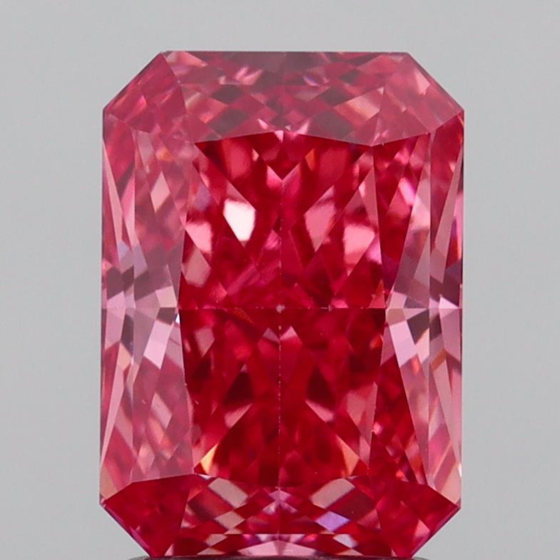 2.07 Ct. Fancy Vivid  Pink Radiant Lab Grown Diamond