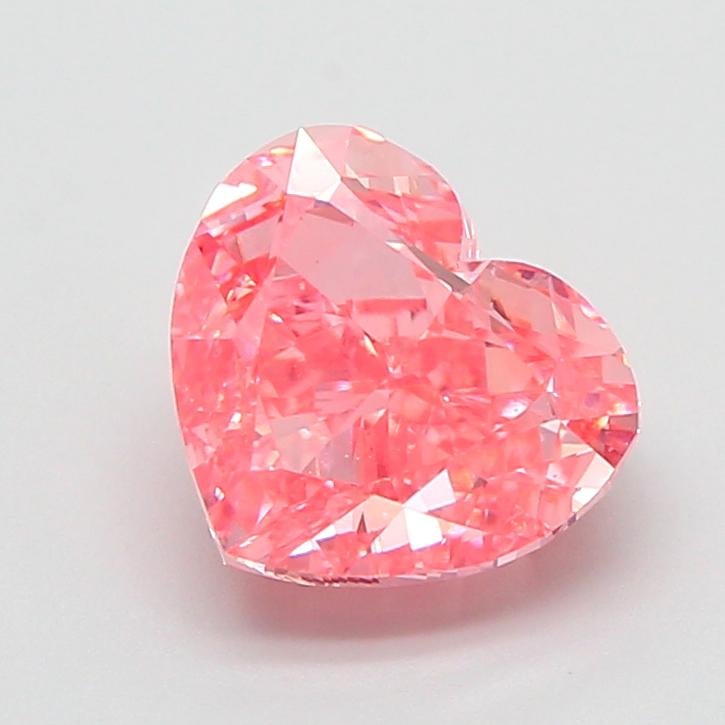 2.51 Ct. Fancy Vivid  Pink Heart Lab Grown Diamond