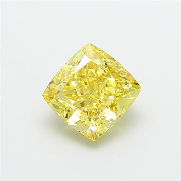 1.04 Ct. Fancy Intense Yellow Cushion Lab Grown Diamond
