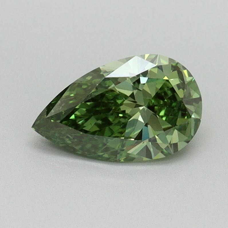 0.61 Ct. Fancy Vivid Green Pear Lab Grown Diamond