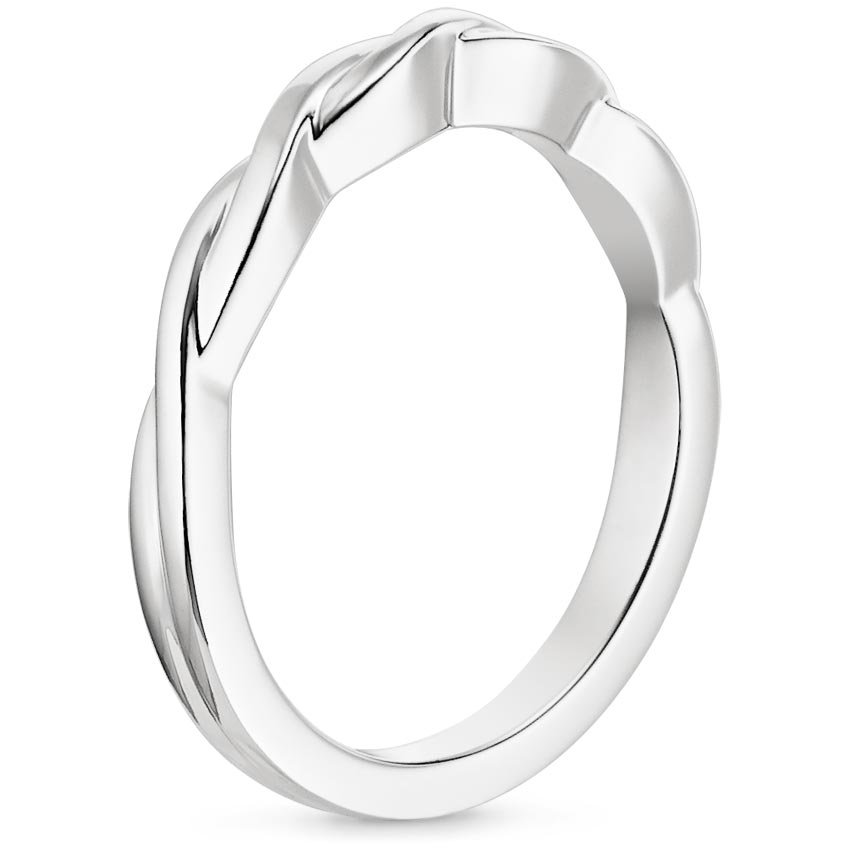 Platinum Twisted Vine Ring, large side view