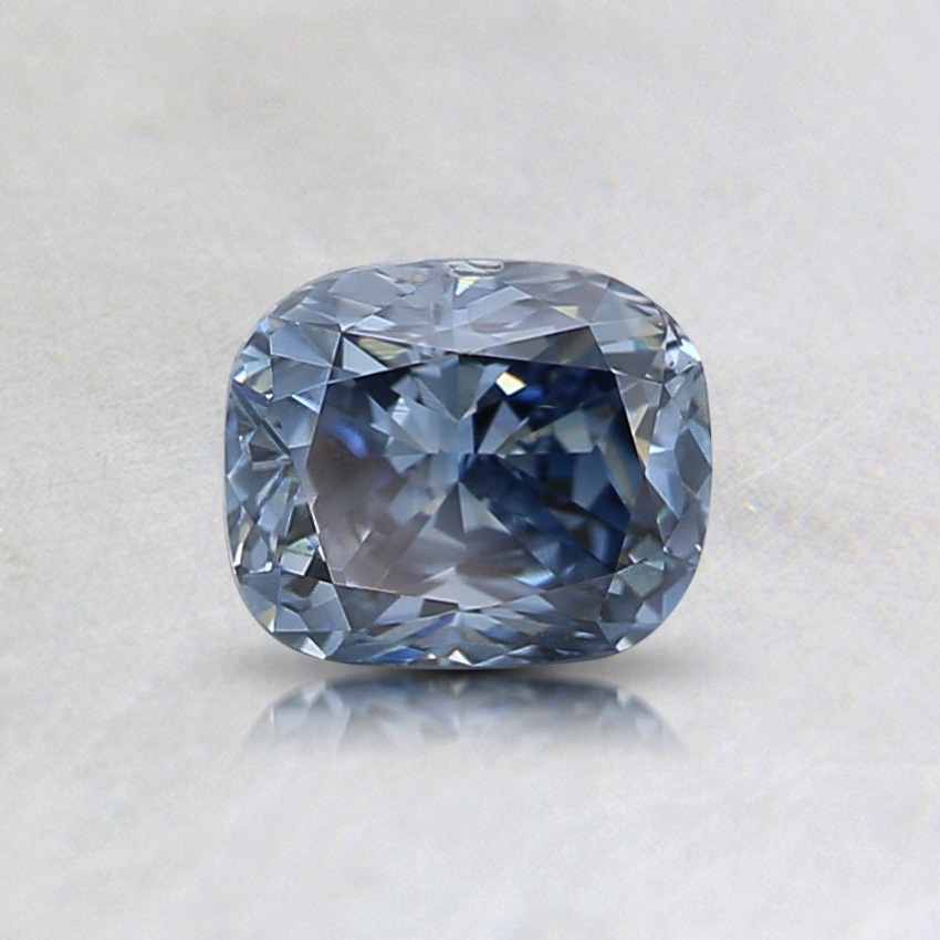 0.60 ct. Lab Grown Fancy Vivid Blue Cushion Diamond