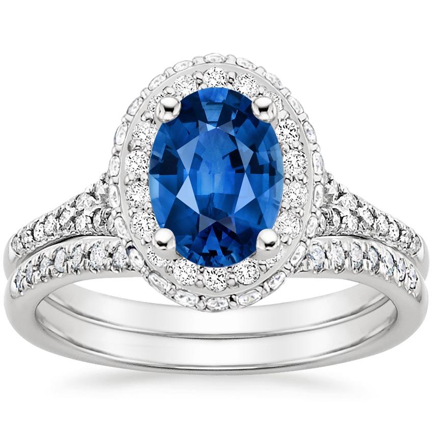 Sapphire Circa Diamond Bridal Set (2/3 ct. tw.) in 18K White Gold