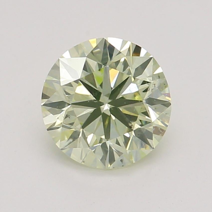0.50 Ct. Light Green-Yellow Round Diamond