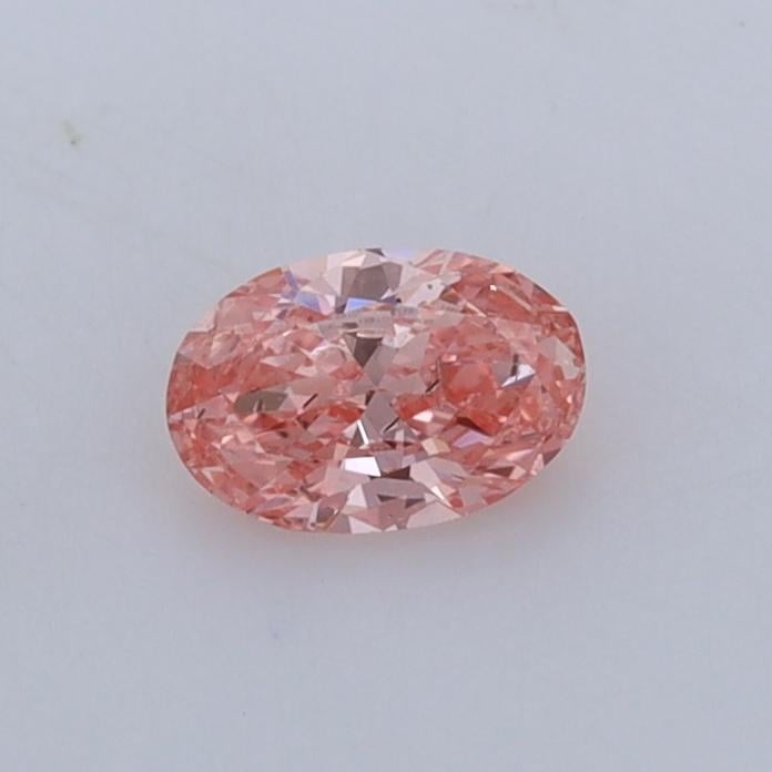 0.30 Ct. Fancy Vivid  Pink Oval Lab Grown Diamond