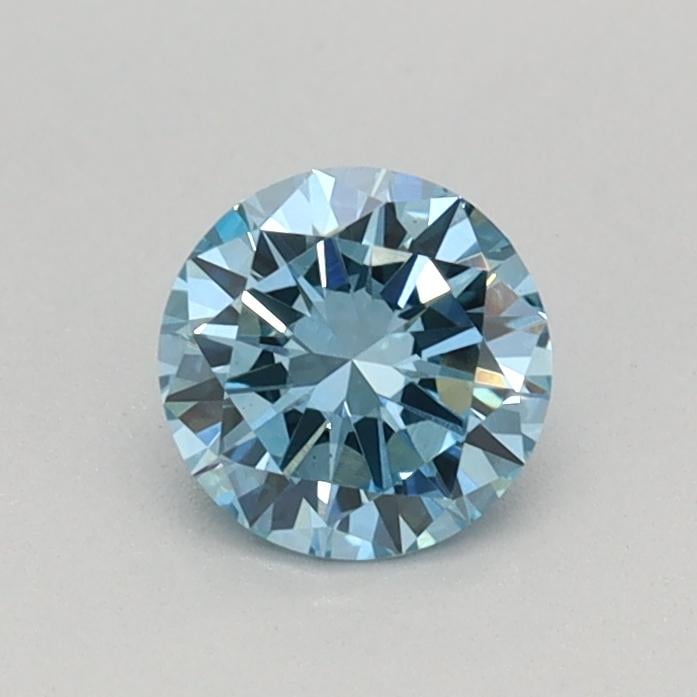 0.37 Ct. Fancy Vivid Blue Round Lab Grown Diamond