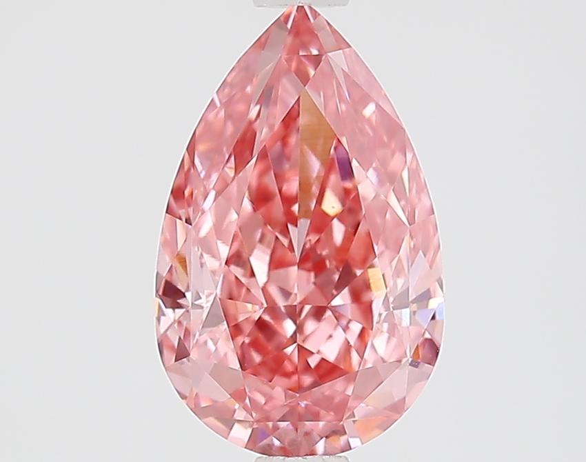 2.14 Ct. Fancy Vivid Pink Pear Lab Grown Diamond