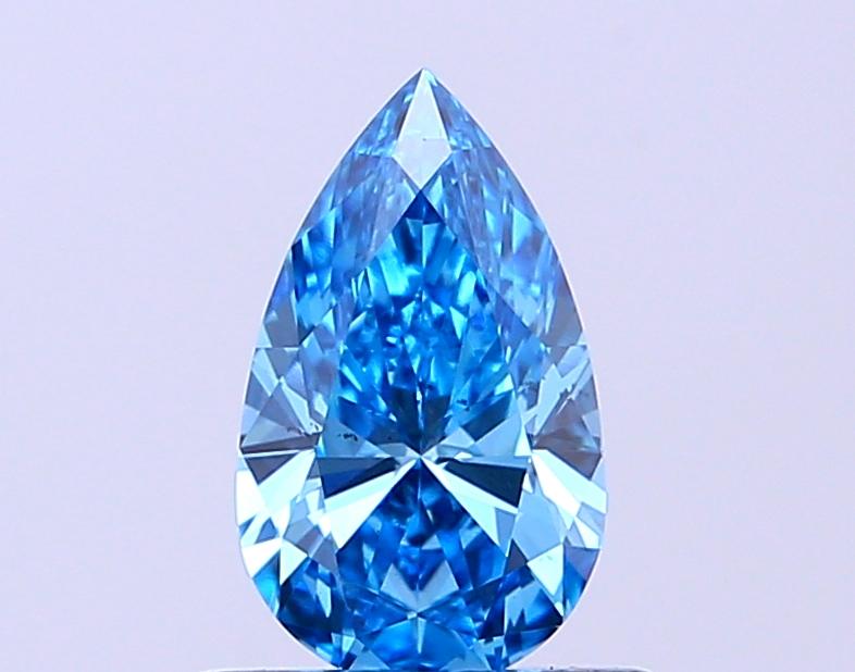 0.51 Ct. Fancy Vivid Blue Pear Lab Grown Diamond