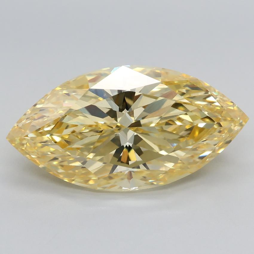 6.09 Ct. Fancy Intense Yellow Marquise Lab Grown Diamond