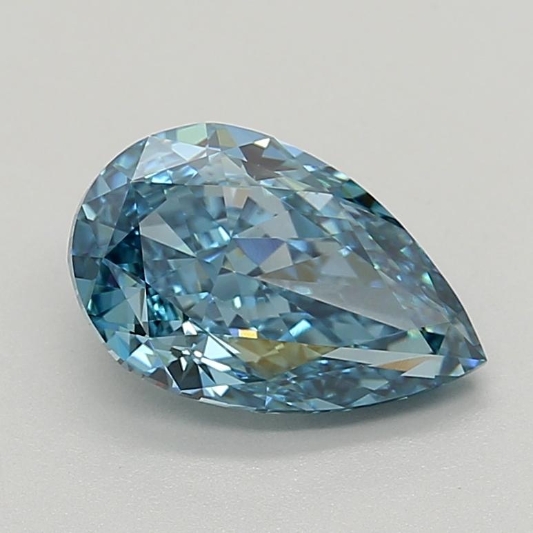 3.16 Ct. Fancy Vivid  Blue Pear Lab Grown Diamond