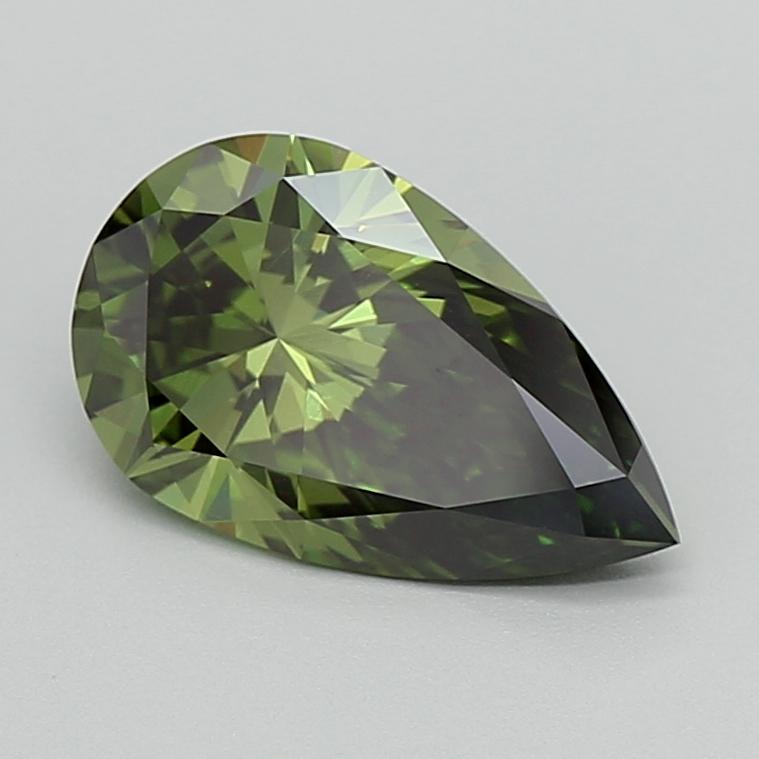 2.01 Ct. Fancy Vivid  Green Pear Lab Grown Diamond