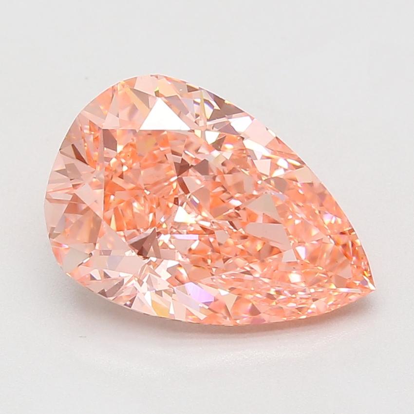 5.26 Ct. Fancy Vivid Pink Pear Lab Grown Diamond