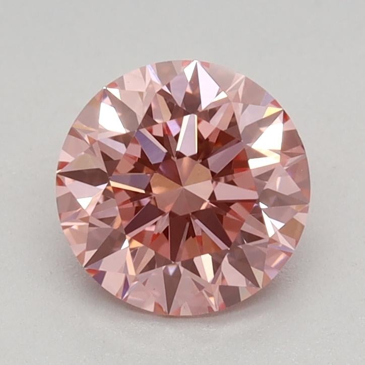 0.82 Ct. Fancy Vivid Pink Round Lab Grown Diamond