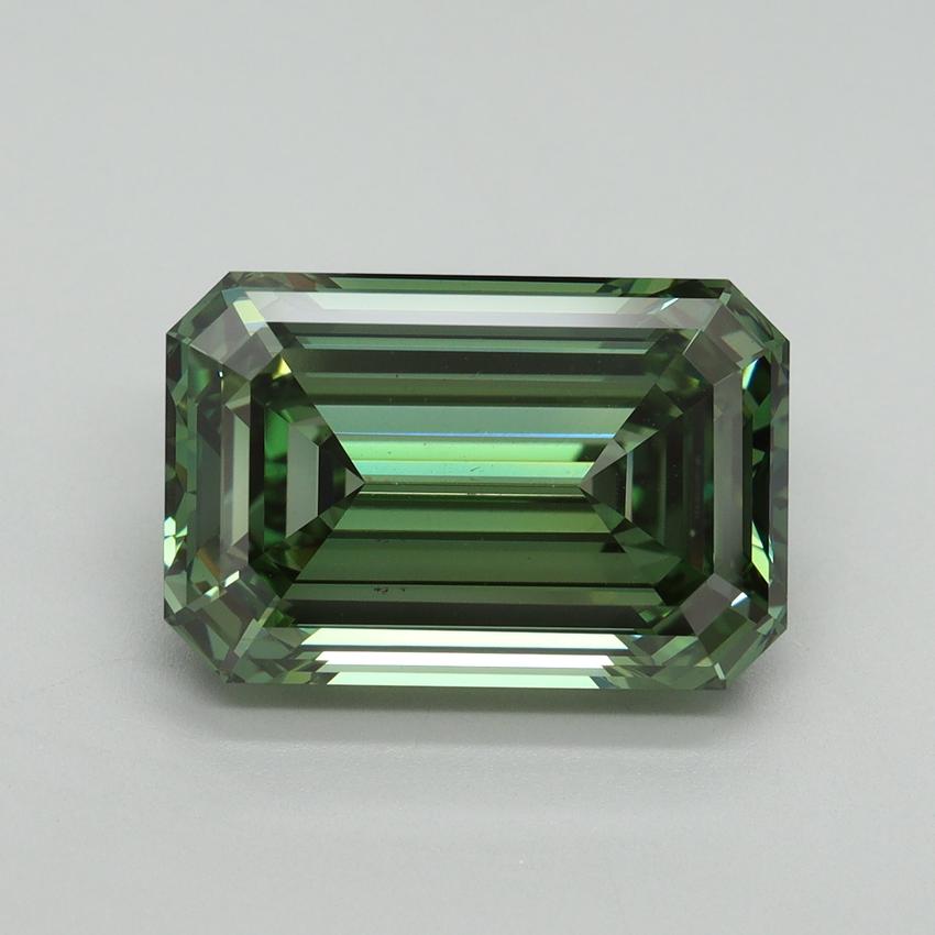 7.08 Ct. Fancy Vivid Green Emerald Lab Grown Diamond