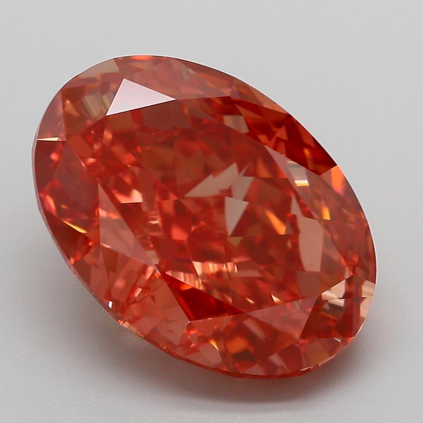 9.54 Ct. Fancy Vivid  Pink Oval Lab Grown Diamond
