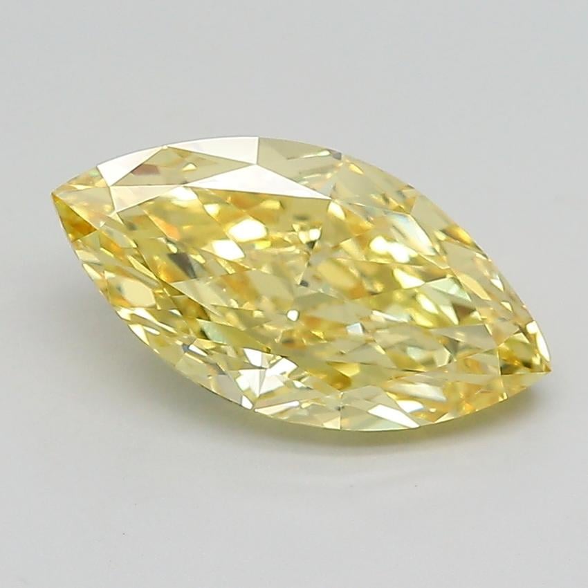 3.09 Ct. Fancy Vivid  Yellow Marquise Lab Grown Diamond