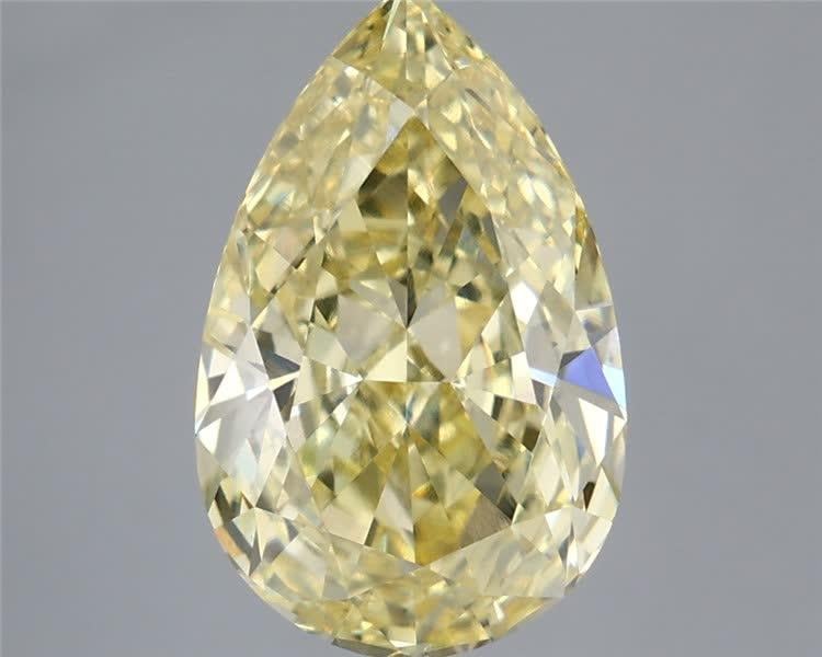 4.09 Ct. Fancy Intense Yellow Pear Lab Grown Diamond