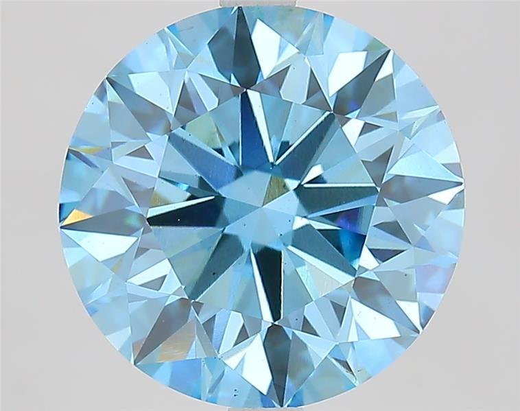 5.32 Ct. Fancy Vivid Blue Round Lab Grown Diamond