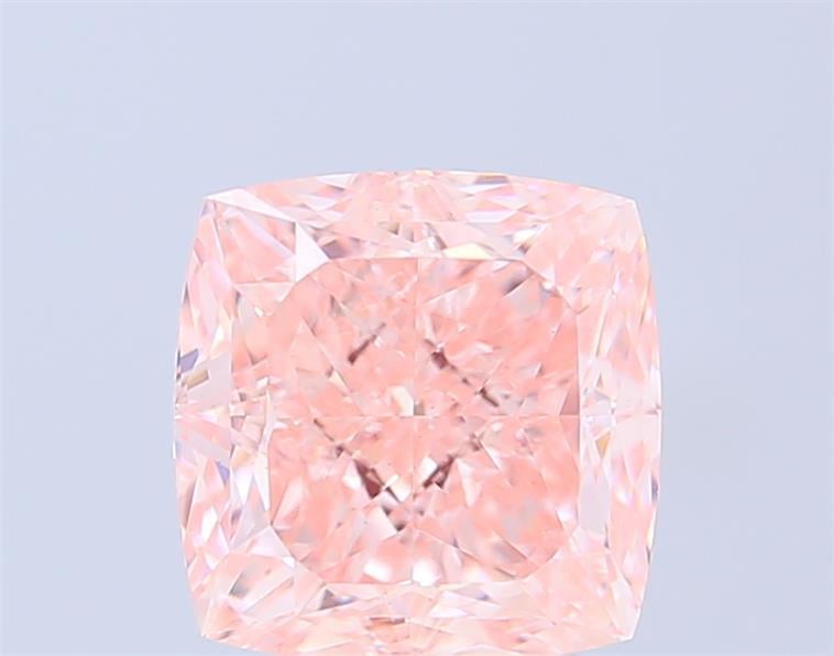 4.53 Ct. Fancy Vivid Pink Cushion Lab Grown Diamond