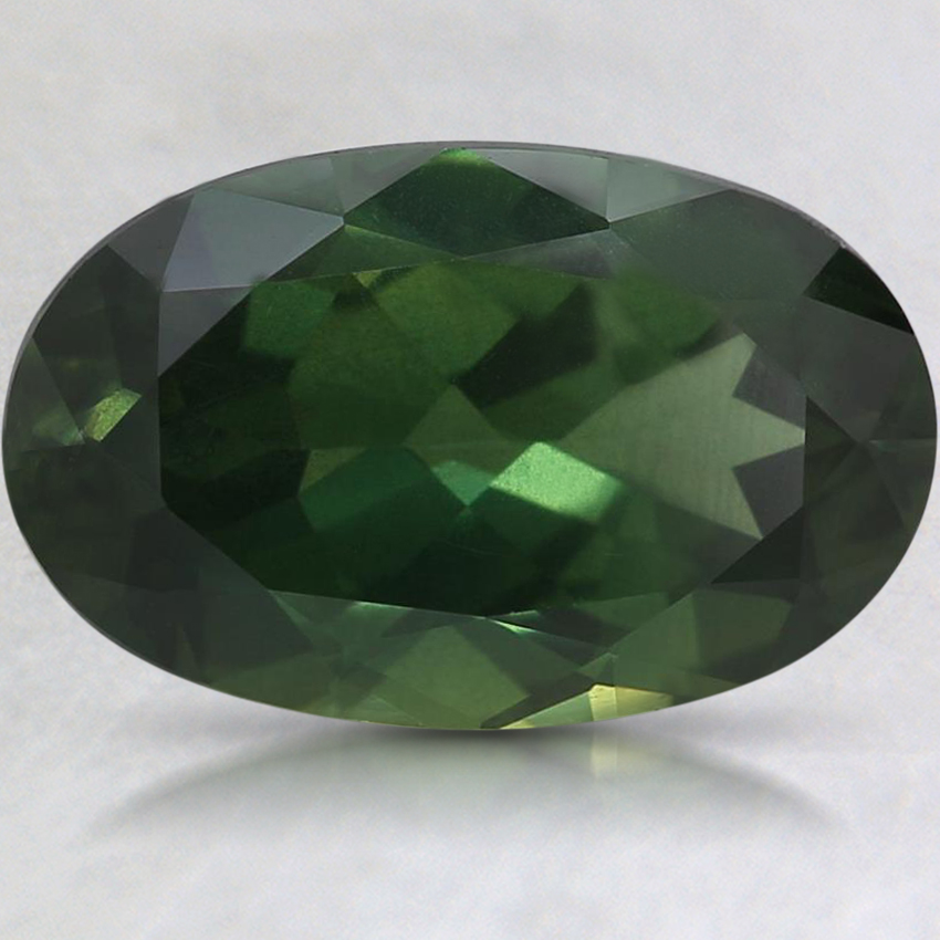 13x8.2mm Green Oval Australian Sapphire