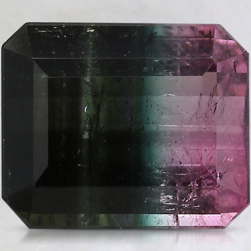 10.1x8.4mm Unheated Bi-Color Emerald Tourmaline