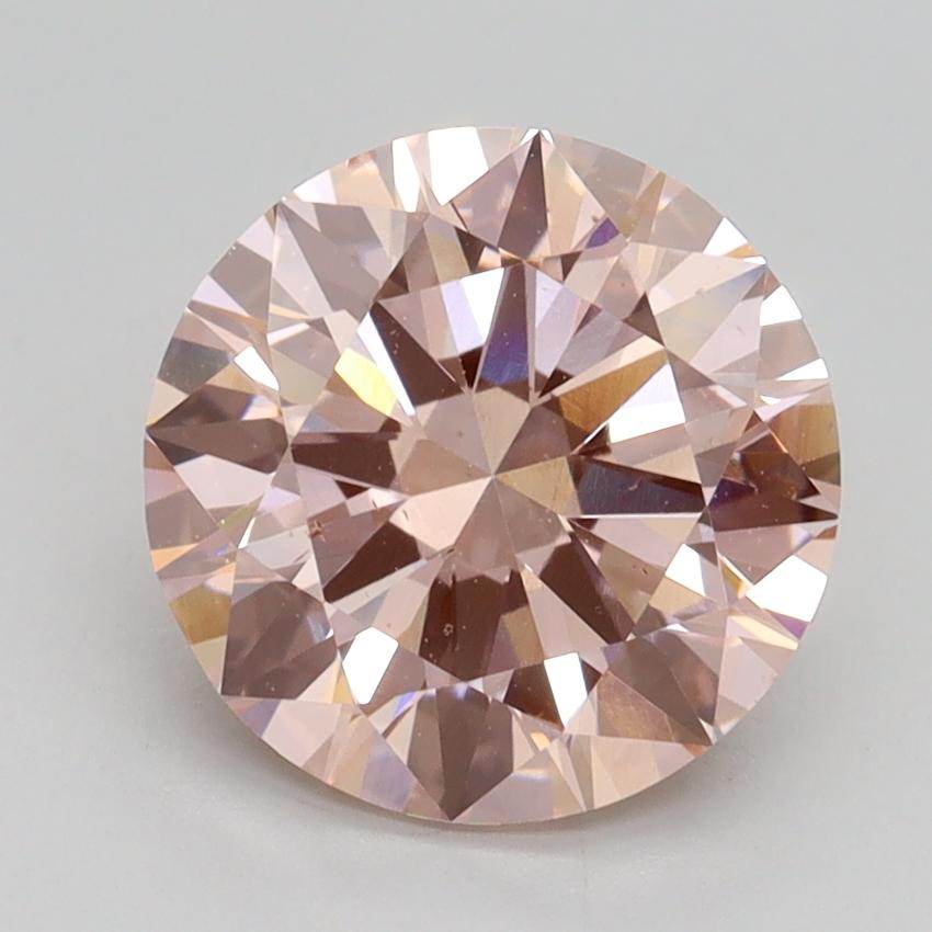 2.72 Ct. Fancy Intense Pink Round Lab Grown Diamond