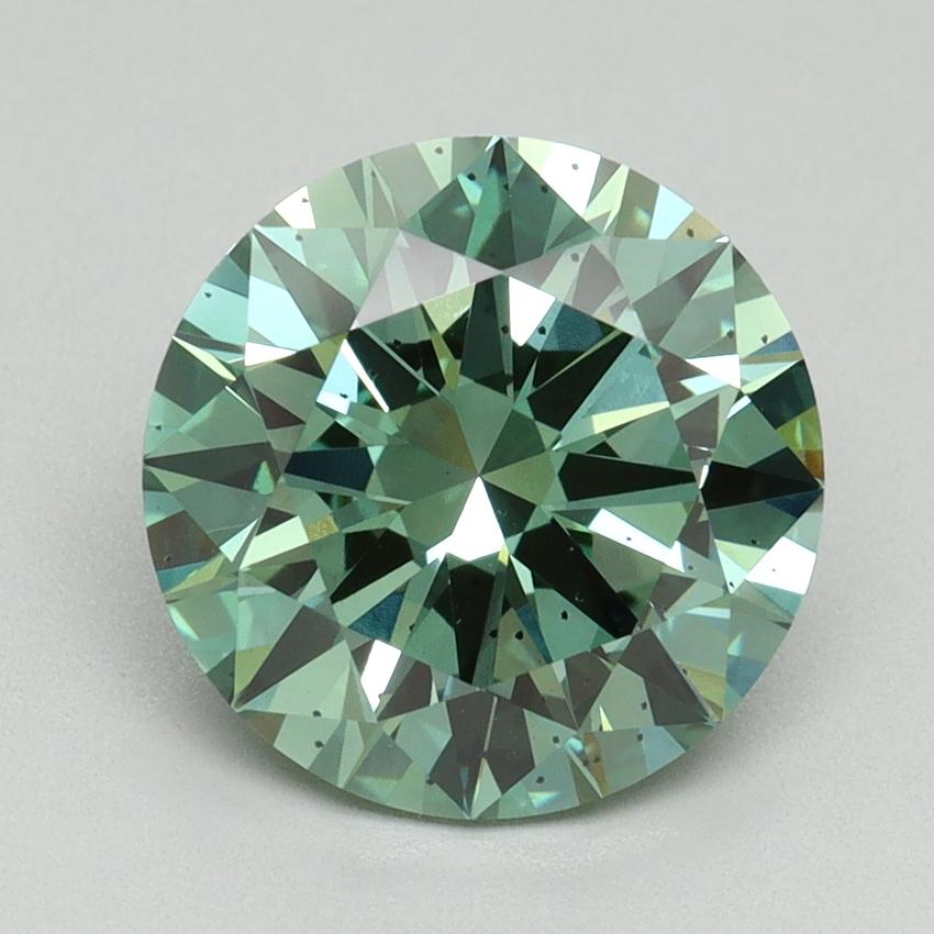 3.00 Ct. Fancy Vivid Green Round Lab Grown Diamond